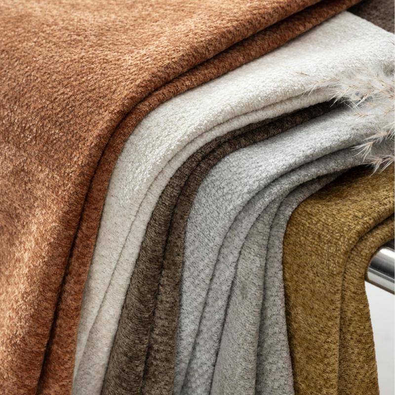 Ткань для штор из синели с флисовой снежинкой